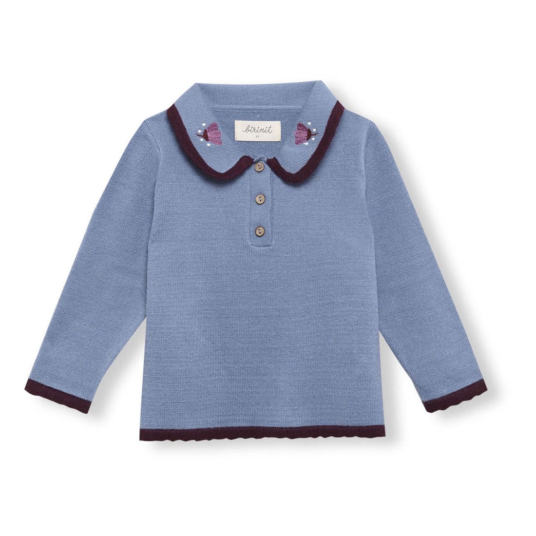 Birinit Stone Embroidered Baby Sweater