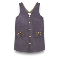 Birinit Storm Blue Coduroy Overall Dress