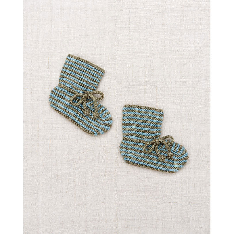 Misha and Puff Seal Gray Strata Classic Baby Booties