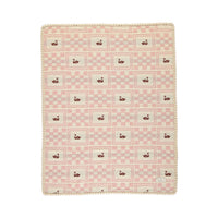 Bebe Organic Rose Patchwork Swan Blanket