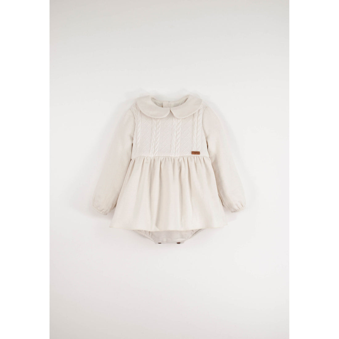 Popelin Off White Collared Romper