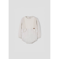 Popelin Off White Panel Romper