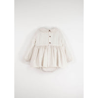 Popelin Off White Collared Romper