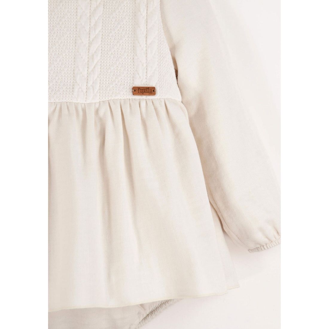 Popelin Off White Collared Romper