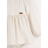 Popelin Off White Collared Romper