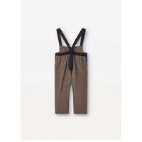 Popelin Brown Micro Herringbone Dungarees