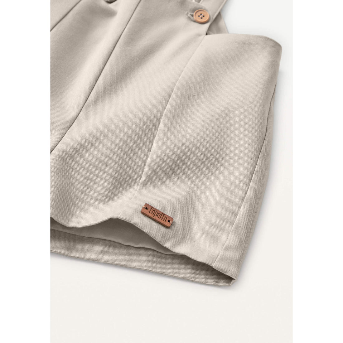 Popelin Sand Panelled Dungarees
