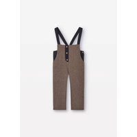 Popelin Brown Micro Herringbone Dungarees