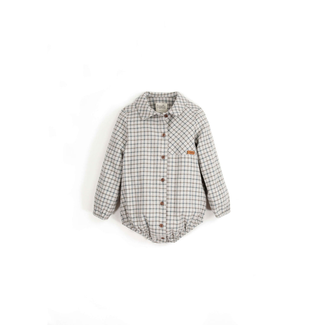 Popelin Multi Coloured Plaid Shirt Romper