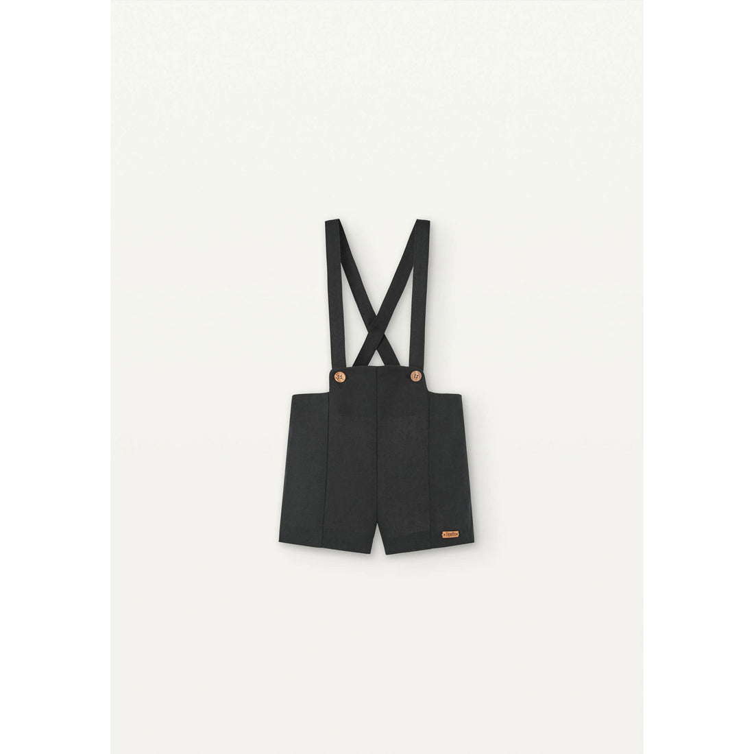 Popelin Navy Blue Linen Panelled Dungarees