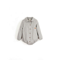 Popelin Multi Coloured Plaid Shirt Romper