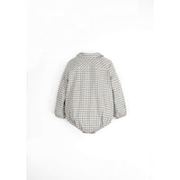 Popelin Multi Coloured Plaid Shirt Romper