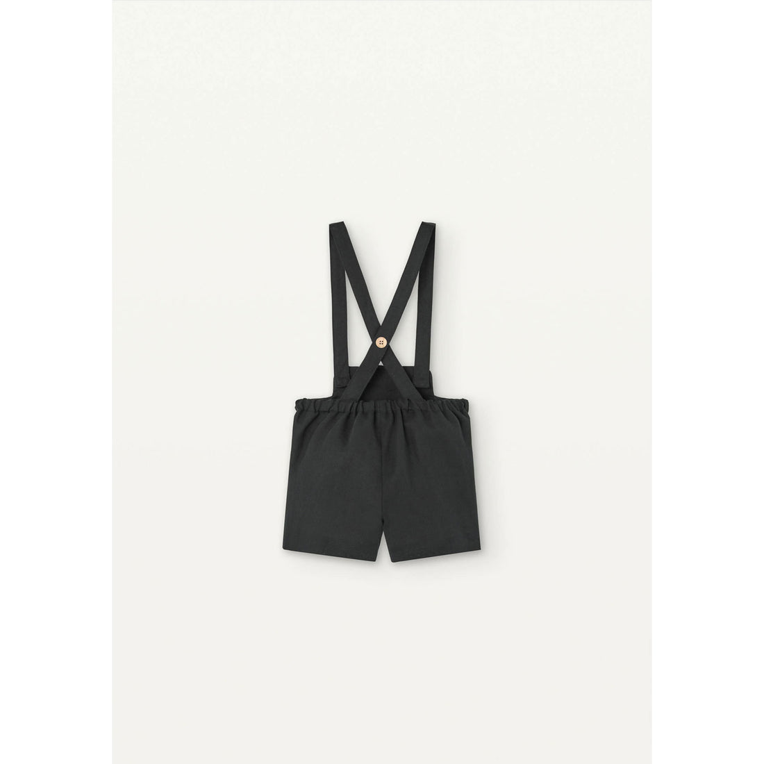 Popelin Navy Blue Linen Panelled Dungarees