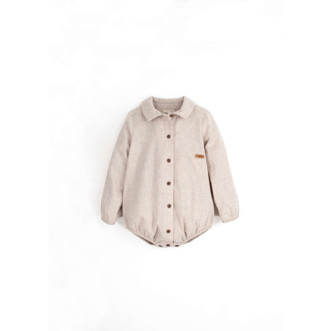 Popelin Sand Shirt Romper