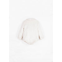 Popelin Off  White Shirt Romper