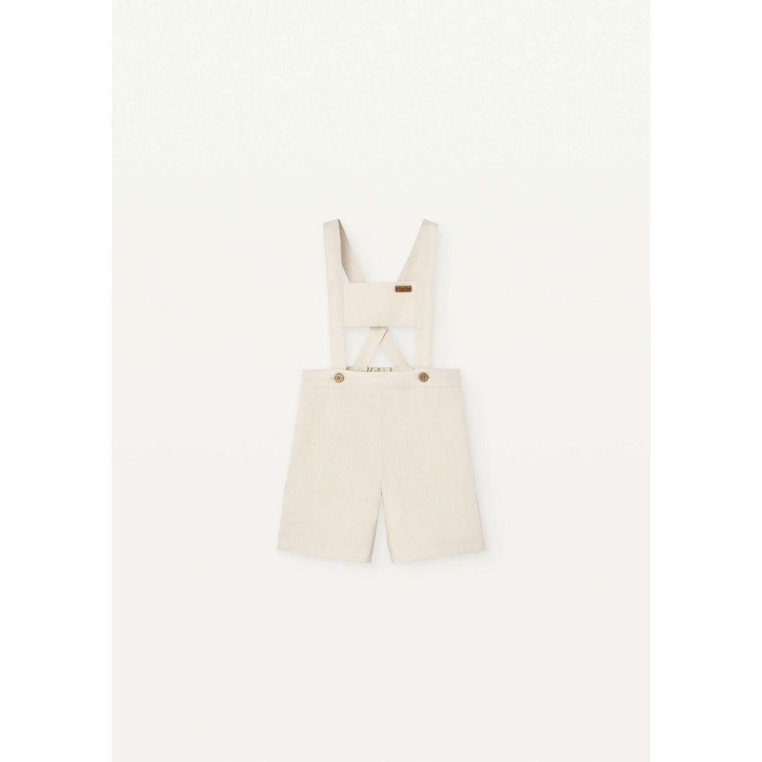 Popelin Off White Linen Dungarees
