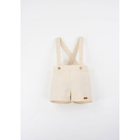 Popelin Off White Suspender Shorts