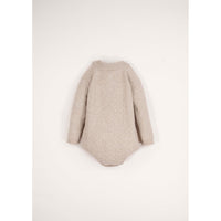 Popelin Beige Textured Knit Romper