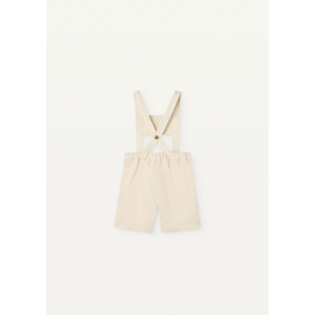 Popelin Off White Linen Dungarees