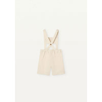 Popelin Off White Linen Dungarees
