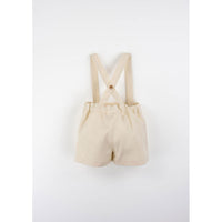 Popelin Off White Suspender Shorts