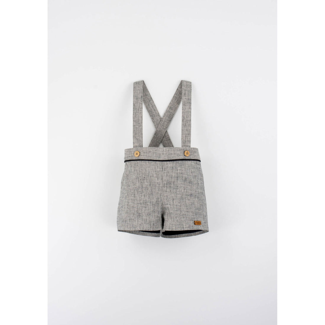 Popelin Black Fleck Suspender Shorts