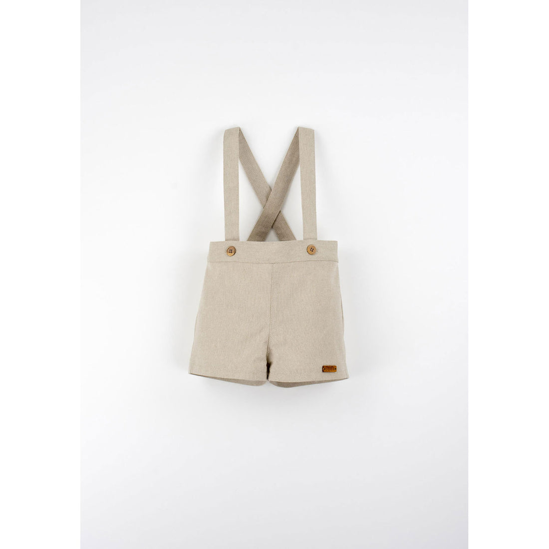 Popelin Sand Oxford Suspender Shorts