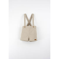 Popelin Sand Oxford Suspender Shorts
