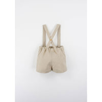 Popelin Sand Oxford Suspender Shorts