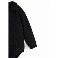 Popelin Dark Grey Textured Knit Romper