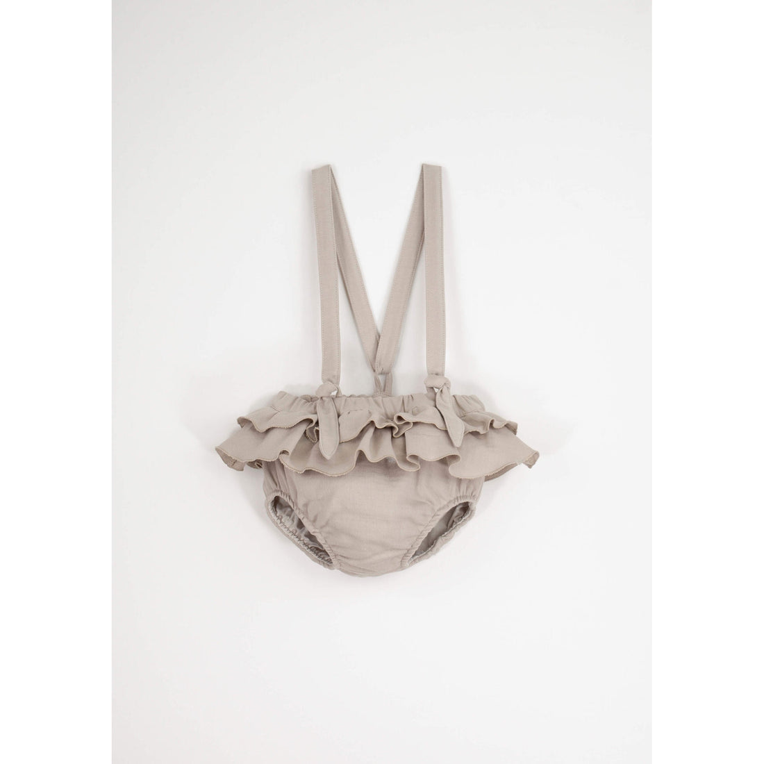 Popelin Sand Double Frill Romper