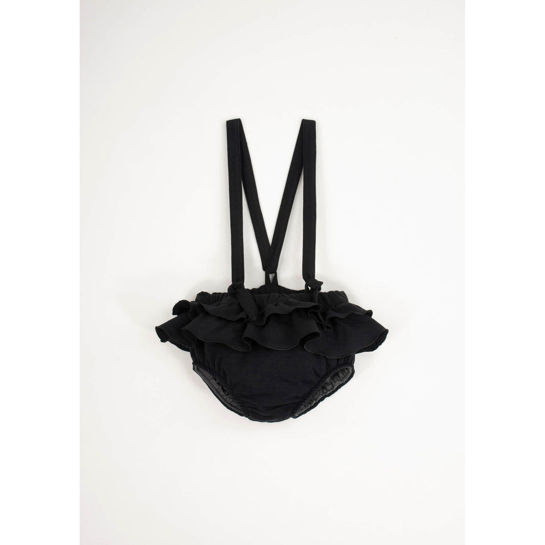 Popelin Black Double Frill Romper