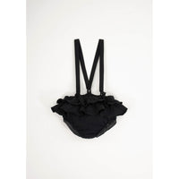 Popelin Black Double Frill Romper