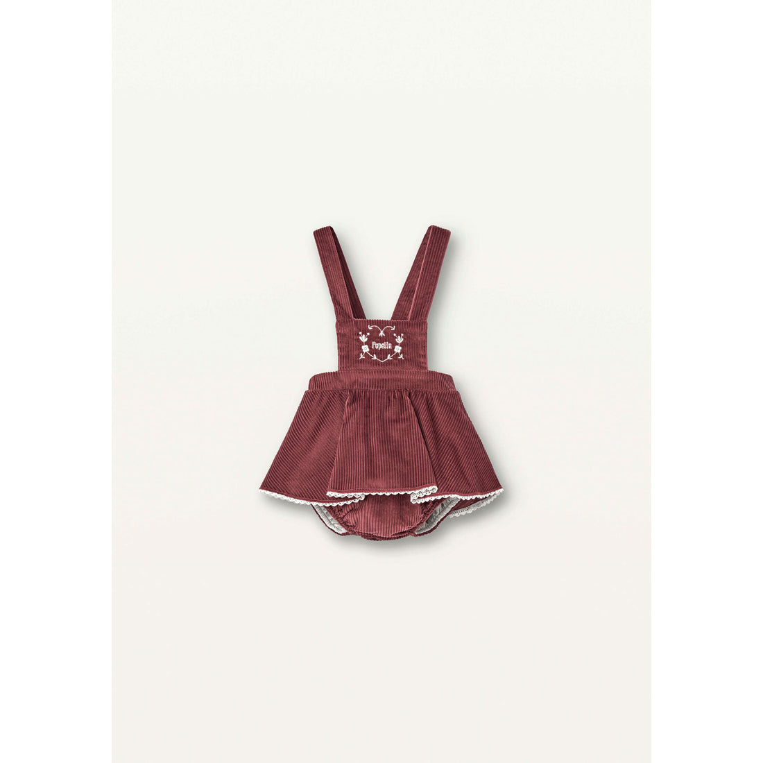 Popelin Burgundy Skirt Playsuit