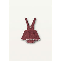 Popelin Burgundy Skirt Playsuit