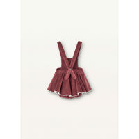 Popelin Burgundy Skirt Playsuit