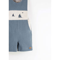 Popelin Blue Boat Dungarees
