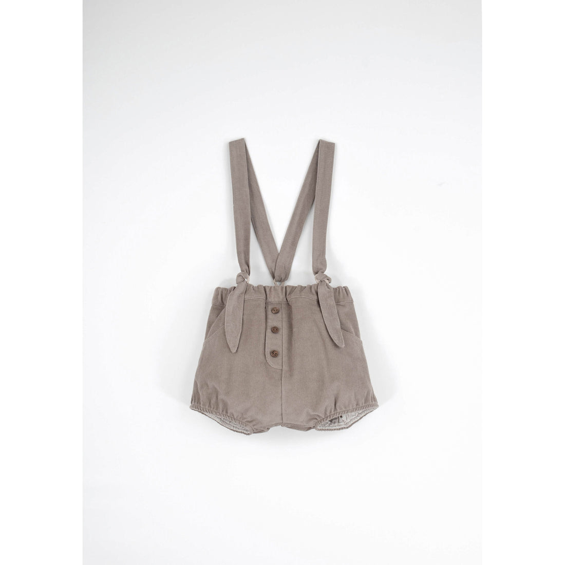 Popelin Taupe Corduroy Romper