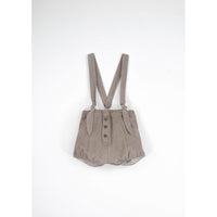 Popelin Taupe Corduroy Romper