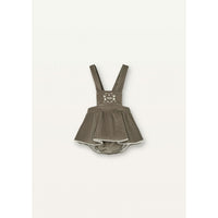Popelin Taupe Skirt Playsuit