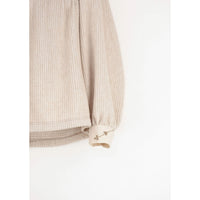 Popelin Off White Baby Collar Knitted Blouse