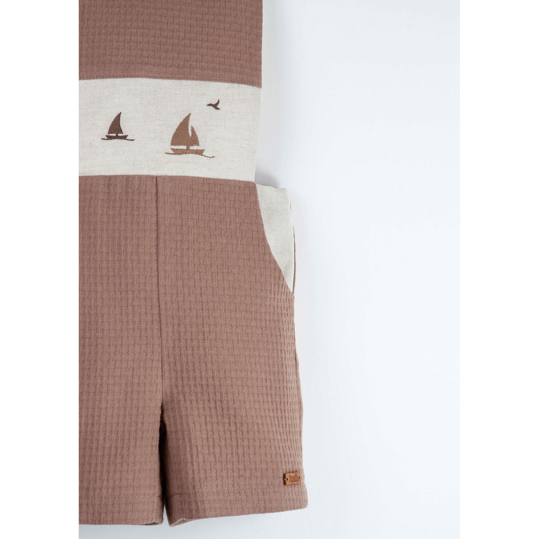 Popelin Brown Boat Dungarees