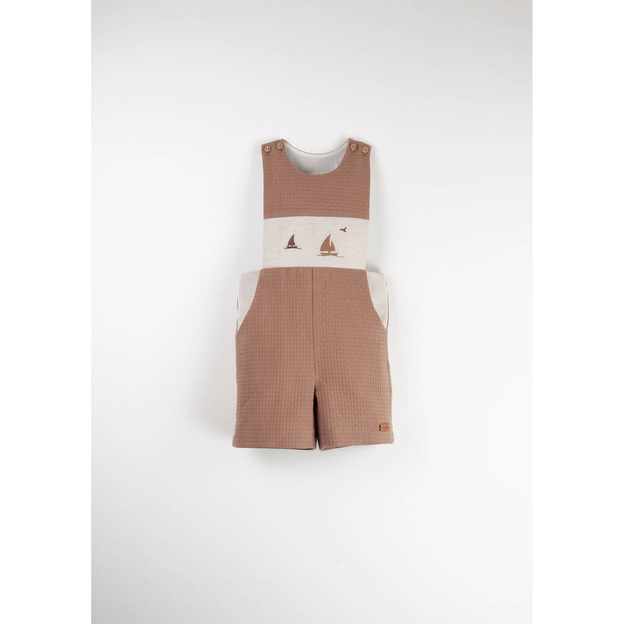 Popelin Brown Boat Dungarees – Ladida