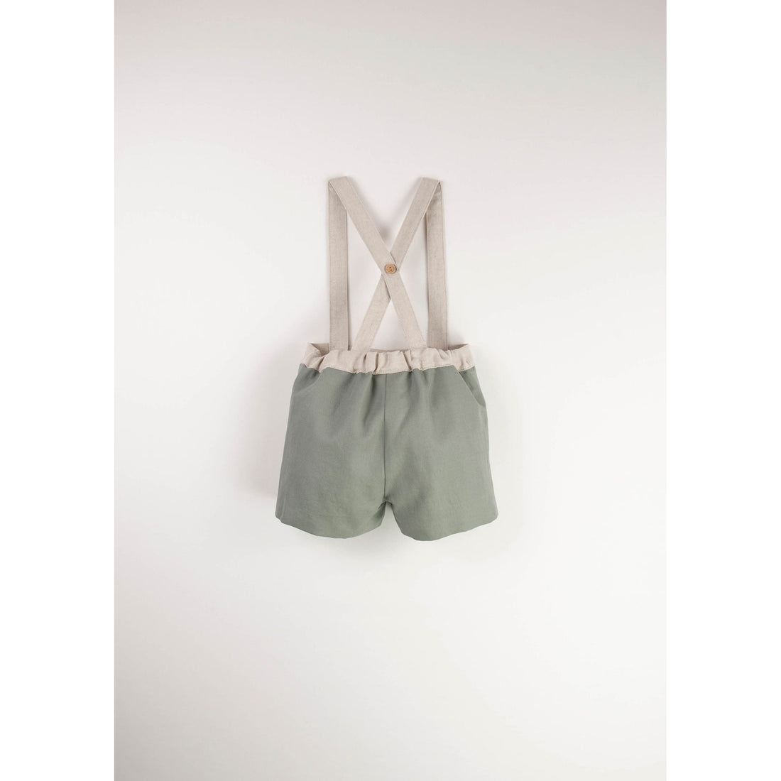 Popelin Green Strap Dungarees