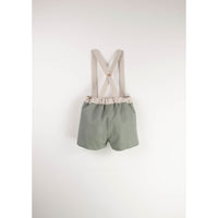 Popelin Green Strap Dungarees
