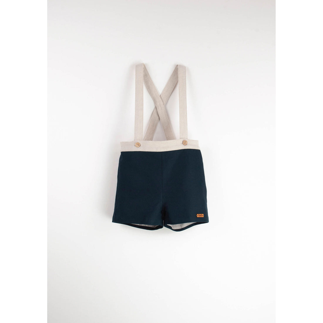 Popelin Navy Blue Strap Dungarees