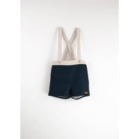 Popelin Navy Blue Strap Dungarees
