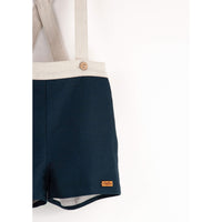 Popelin Navy Blue Strap Dungarees