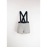 Popelin  Embroidered Striped Strap Dungarees