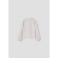 Popelin Off White Collared Blouse